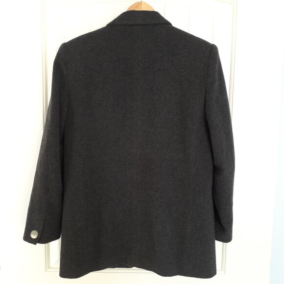 Vintage Nordstrom Point of View Wool Cashmere 2-Button Blazer Gray Size 8 - Picture 2 of 12